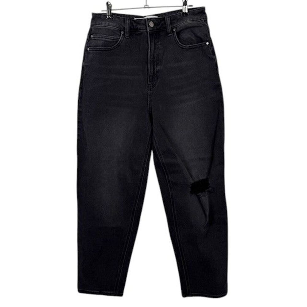 Tinseltown‎ Stonewashed Black Jeans Distressed Relaxed Fit Tapered Leg Black 11
